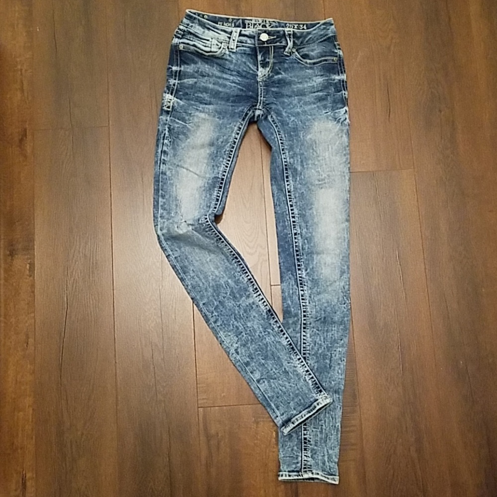 Buckle Black skinny Jeans